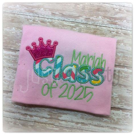 Class Of 2025 Crown Applique Embroidery Applique Applique Designs