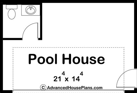 Modern Pool House Plan With Half Bath Raburn Pool House Plans