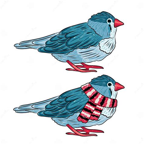 Illustration Of The Same Bird Warm Dressed And Undressed Stock