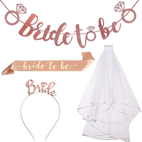 Bride To Be Sash 4pcs Bride To Be Set Hen Party Accessories Include