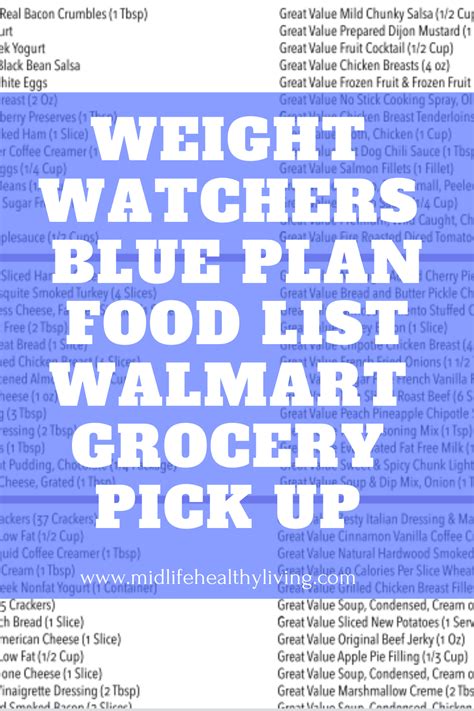 Figuring out weight watchers food to buy from walmart is easier than ever with this quick and handy list. Pin on Weight Watchers