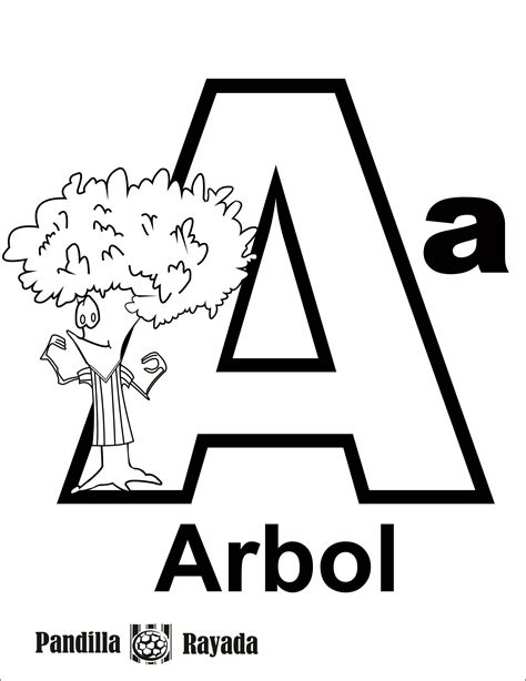 Vocal A Para Pintar Árbol Novelty Sign Alphabet Letters