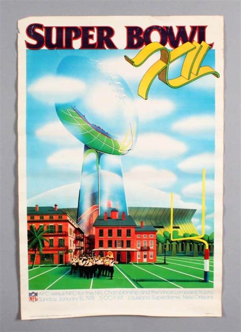 Super Bowl Xii Poster Afc Vs Nfc For The Nfl Championship And Vince