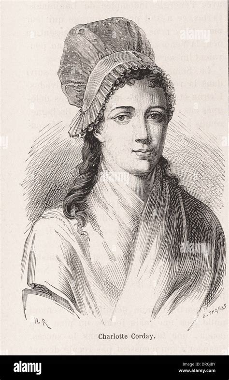 France Portrait Of Charlotte Corday French Engraving Xix Th Century Hi