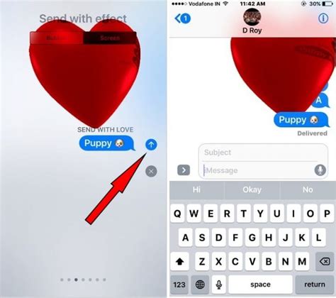 How To Send Love Heart Screen Effect Imessage On Iphone Ipad Mac