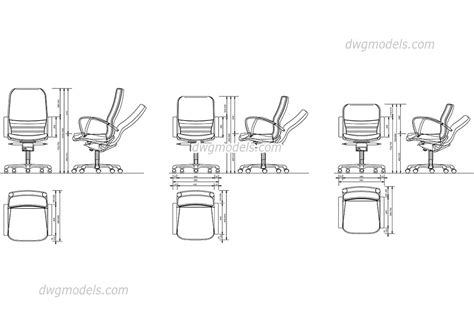 Office Chair Cad Block Free Autocad Model Download