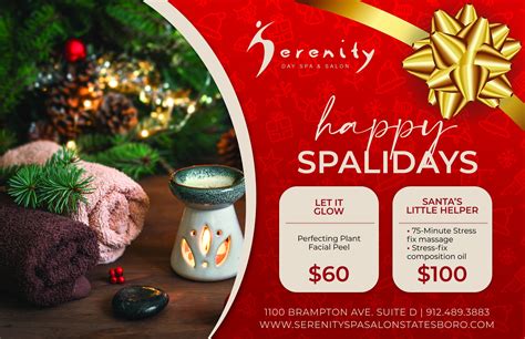 Holiday Spa Package Serenity Day Spa And Salon