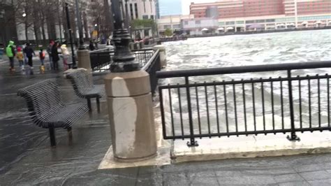 Hurricane Sandy Floods The Hudson In Jersey City Part 1 Youtube