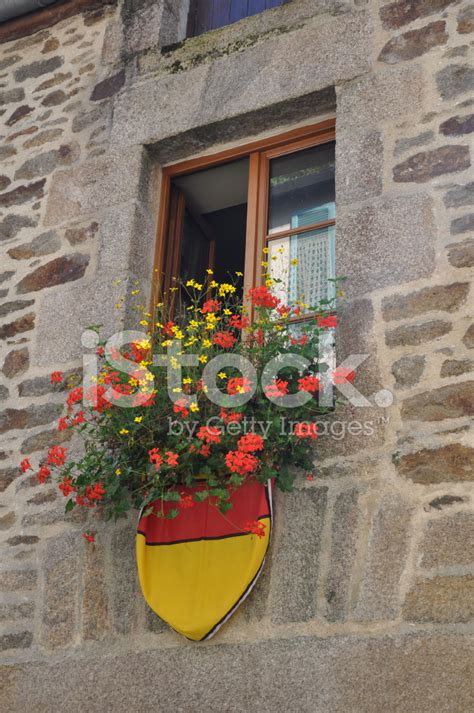Medieval Building With Flowers Stock Photo Royalty Free Freeimages