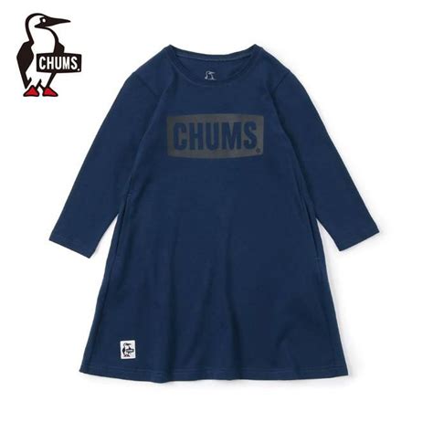 チャムス Chums ワンピース 長袖 ジュニア キッズチャムスロゴロングスリーブティードレス Kids Chums Logo Ls T