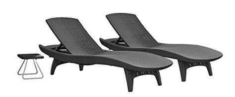 Out of stock share   keter emma outdoor living room set. Keter Pacific Rattan Outdoor Adjustable Sunlounger and ...