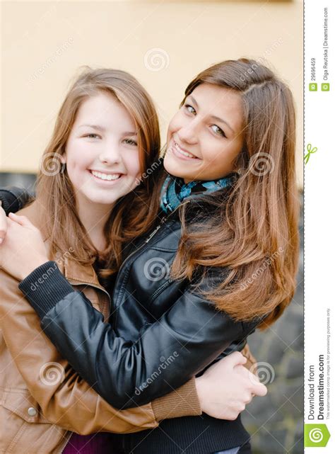Brunette Haired Girls Friends Laughing Stock Image Image Of Brunette