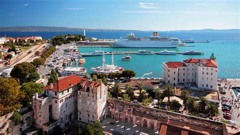 Split Town On The Coast Of The Adriatic Sea In Dalmatia Croatia