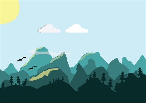 Flat Mountain Clipart Clipground