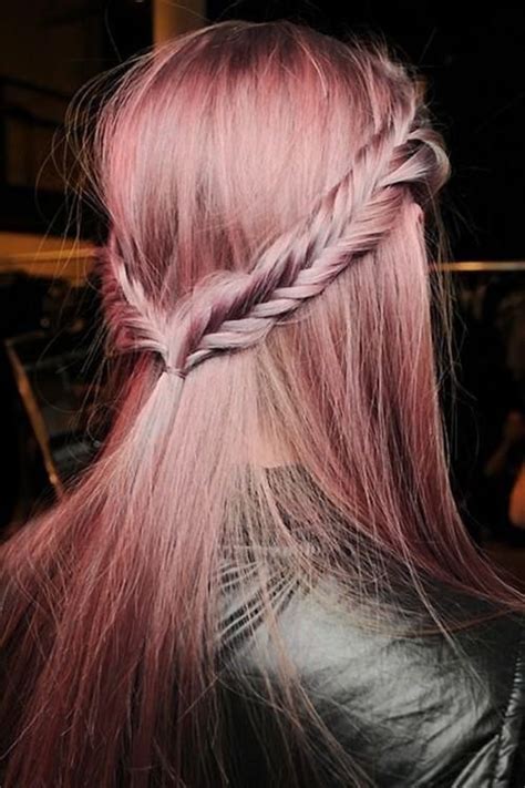Pink Hair Beauty Braided Hairstyles Hair