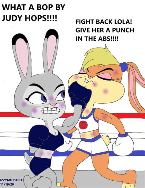Judy Hopps Vs Lola Bunny Boxing Bw By Izzyartistic1 On Deviantart