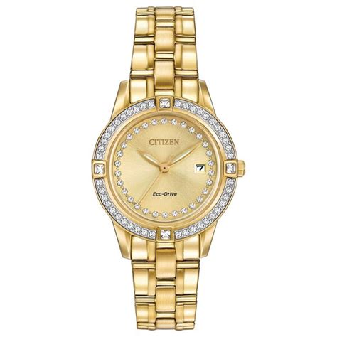 shop citizen eco drive women s silhouette crystal watch free shipping today