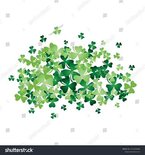 Clovers Isolated Over White Background Vector Stock Vector Royalty