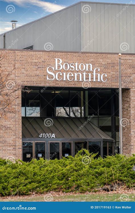 Boston Scientific Exterior Building And Corporate Logo Editorial Stock