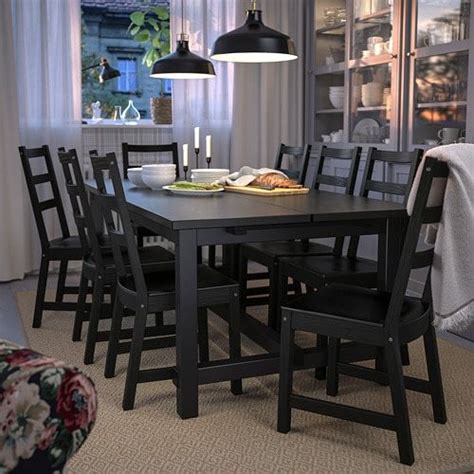 Check out our extendable dining table selection for the very best in unique or custom, handmade pieces from our kitchen & dining tables shops. NORDVIKEN Extendable table, black - Learn more - IKEA ...