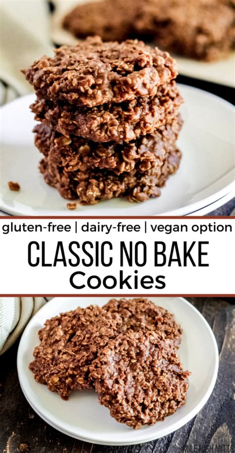 It's not quite as cute as the cutout ones but it's easy and quick! Classic No Bake Cookies (gluten-free, dairy-free, vegan option) - Mile High Mitts