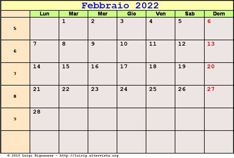 Calendario Febbraio 2022 Da Stampare Candelora Festa Degli