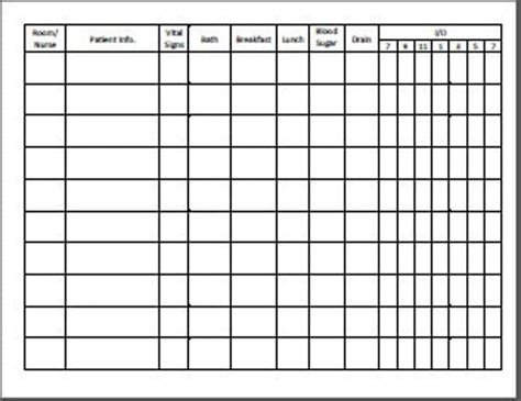 Cna Daily Report Sheet Instant Download