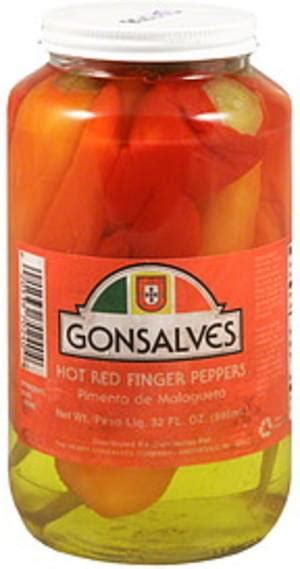 gonsalves hot red finger peppers 32 oz nutrition information innit