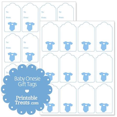There's a wide range of styles, themes and colors for. Printable Baby Shower Gift Tags from PrintableTreats.com | Baby gift tags, Baby onesie gift ...
