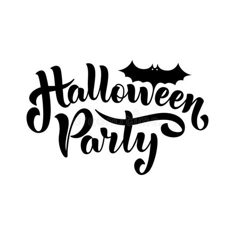 happy halloween party lettering for your design illustration on a halloween theme stock vector