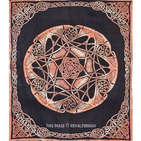 A celtic wall tapestry or spread is one of the most popular designs that full moon loom carries. Black Celtic Star Knot Mandala Tapestry Wall Hanging - RoyalFurnish.com