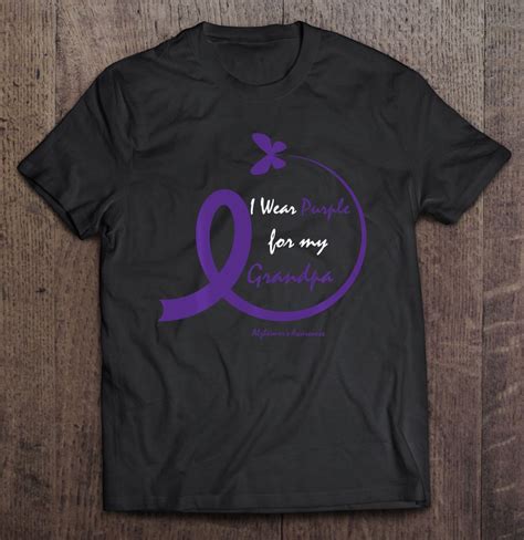 Dementia Ts Wear Purple For Grandpa Alzheimers Awareness
