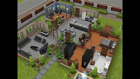 The main room on the second floor. The Sims Freeplay- The Designer Home - YouTube