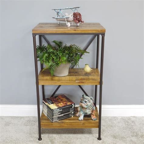 This modern shelving unit is adorned in riveted rounded elements that give it that vintage turn of the century look. Modern Small Industrial Shelves|Wooden Shelving - Candle ...