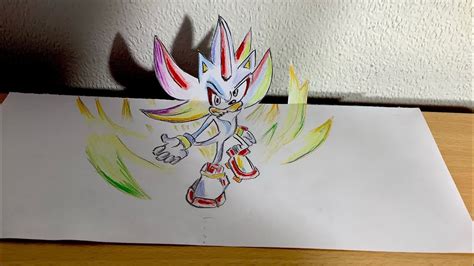 How To Draw 3d Hyper Shadow Sonic Youtube