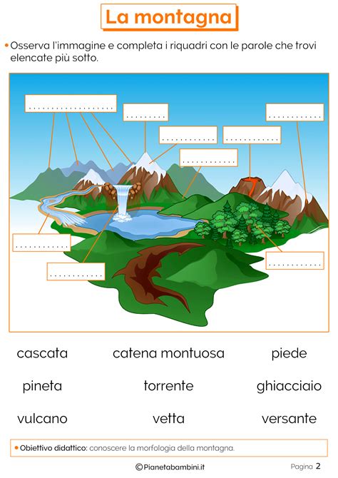 La Montagna Schede Didattiche Per La Scuola Primaria Pianetabambini