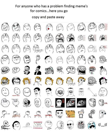 Meme Faces Compilation For Rage Comics Seni Animasi