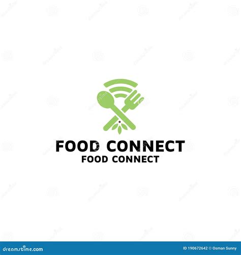 Food Network And Connection Vector Logo Design Template Idea And