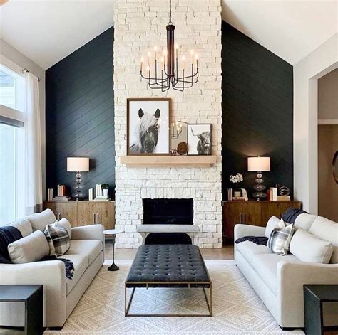 28 White Brick Fireplace Ideas To Update Your Home Brick Living Room