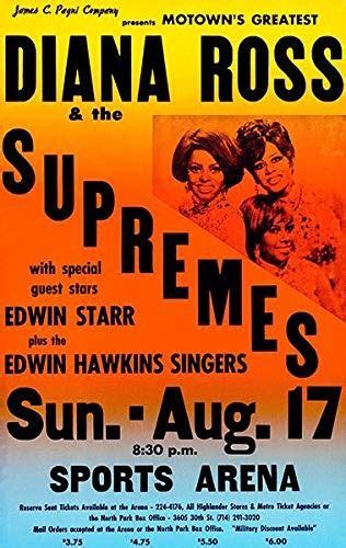 The best concerts come to san diego and vivid seats has tickets for everyone! Diana Ross & The Supremes Concert Poster with special ...