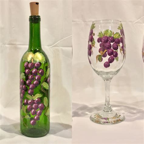 Grape Lighted Bottle, Painted Wine Bottle | Painted wine bottles, Wine bottle decor, Bottle lights