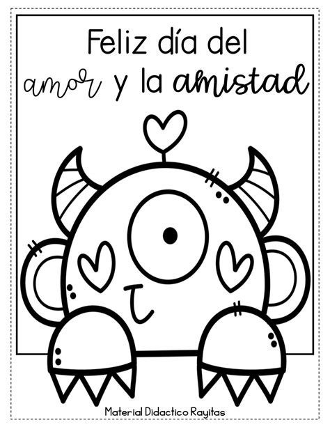 Dibujos De Dia Del Amor Y La Amistad Para Colorear Pdmrea