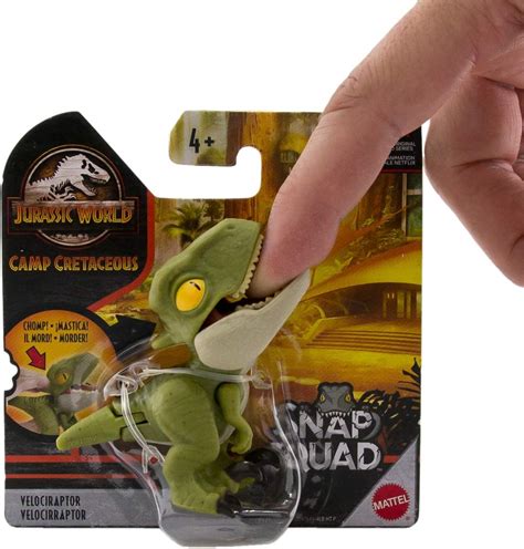 Buy Jurassic World Camp Cretaceous Snap Squad Green Velociraptor Figure