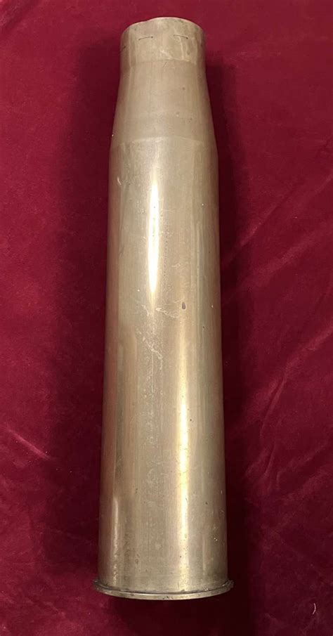 Large British Ww2 Brass Naval Shell Case Dated 1939