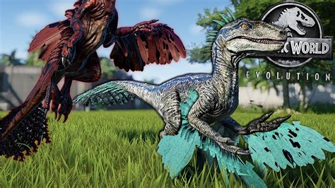 Feathered Blue And Raptors All Skins Animations Feeding And Breakout Jurassic World