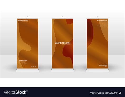 Vertical Banner Template Design Can Be Used Vector Image