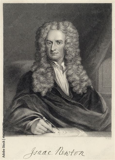 Sir Isaac Newton English Mathematician Date 1680s Stock Photo Adobe
