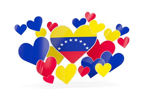Flying Heart Stickers Illustration Of Flag Of Venezuela