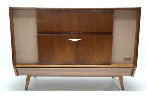 Mid Century Modern Telefunken Vintage Stereo Console Record Changer