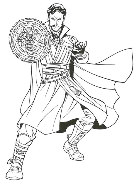 Doctor Strange Coloring Page Coloring Pages 🎨